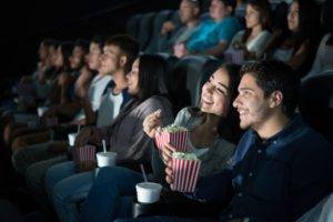 moviegoers enjoying a movie